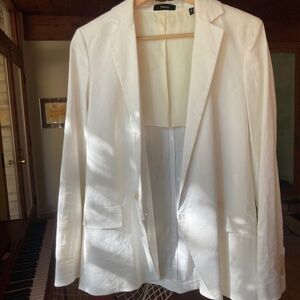 NWOT Theory double breasted linen blend blazer